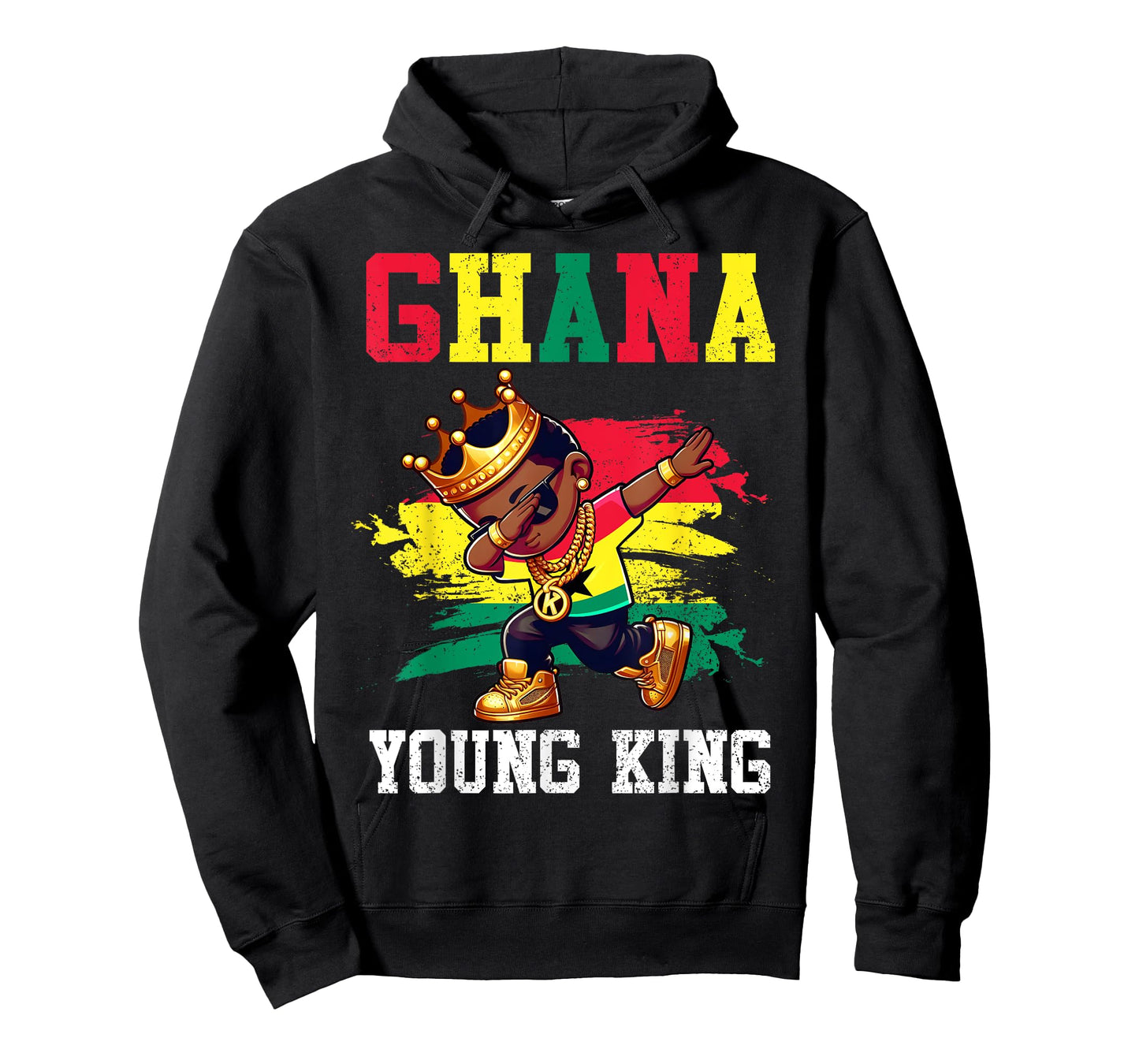 Ghana Young King Ghanaian Boy African Proud Ghanaian Flag T-Shirt