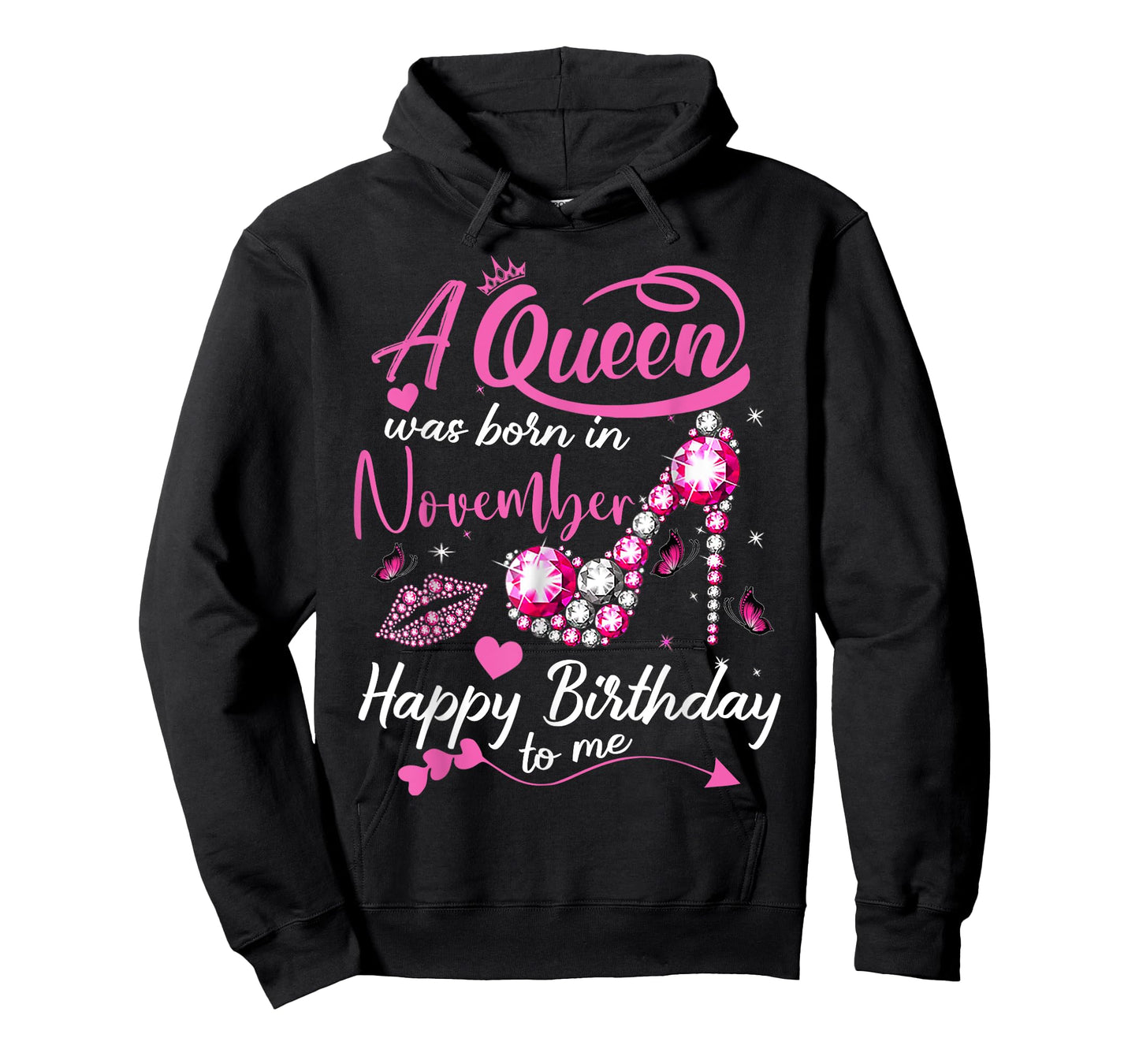 Black Queens are Born in November Women Birthday Gift T-Shirt
