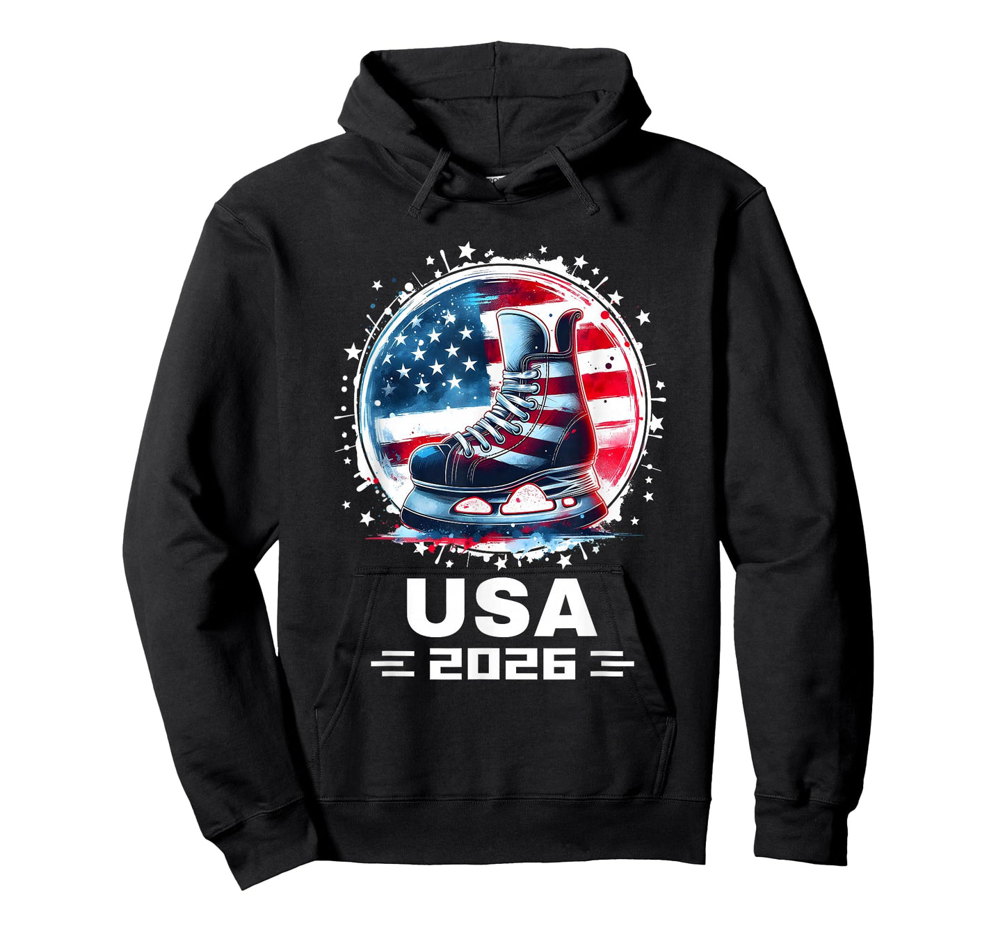 USA Team 2026 Hockey American Flag Women Men Kids Hockey T-Shirt