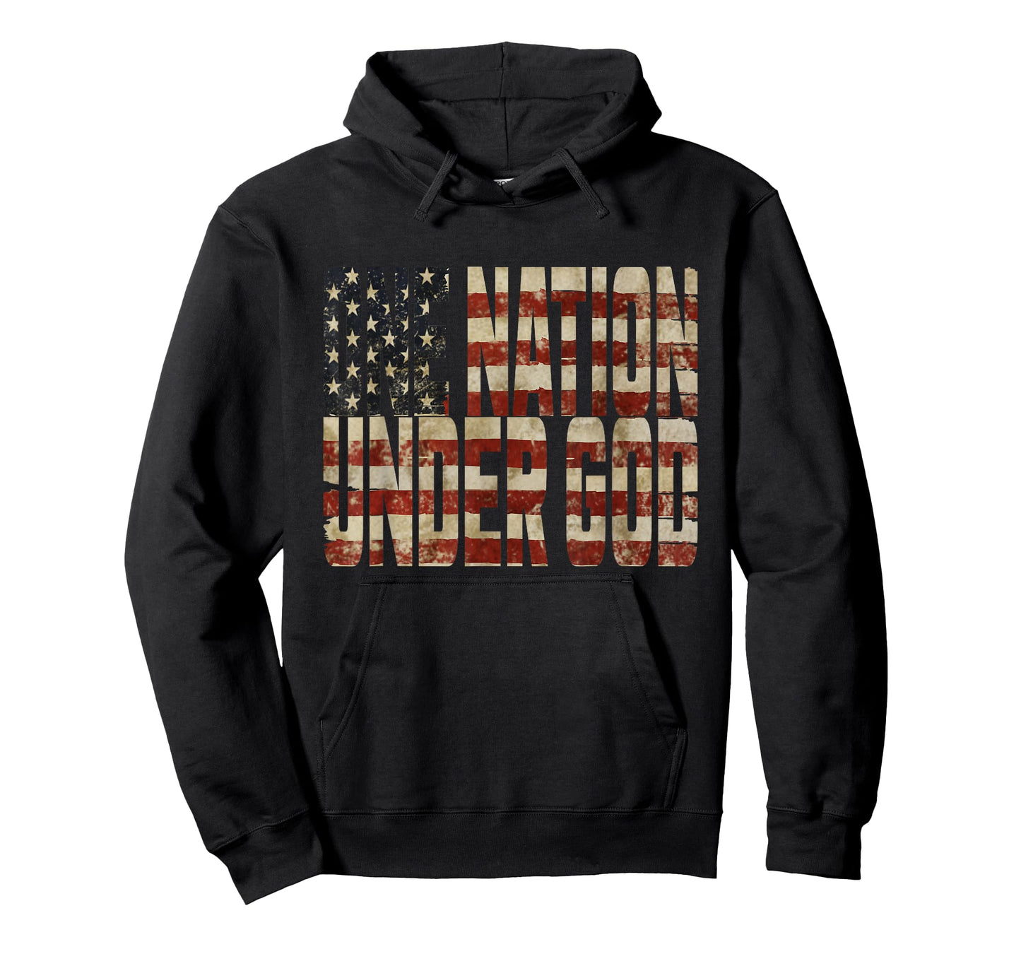 One Nation Under God Weathered American Flag Patriotic T-Shirt
