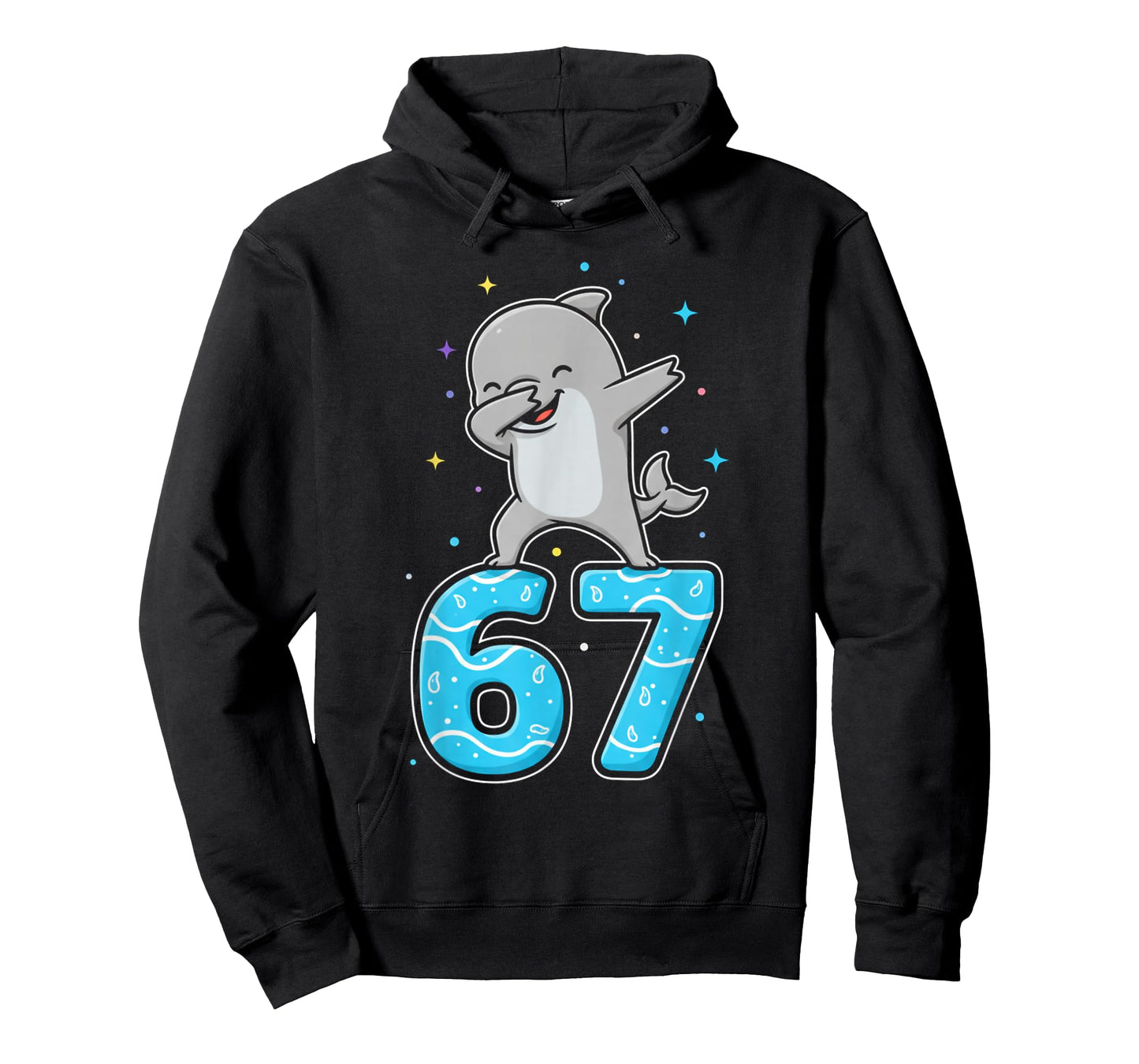Dabbing Dolphin 67 Funny Six Seven Gen Z Slang Meme Cute T-Shirt