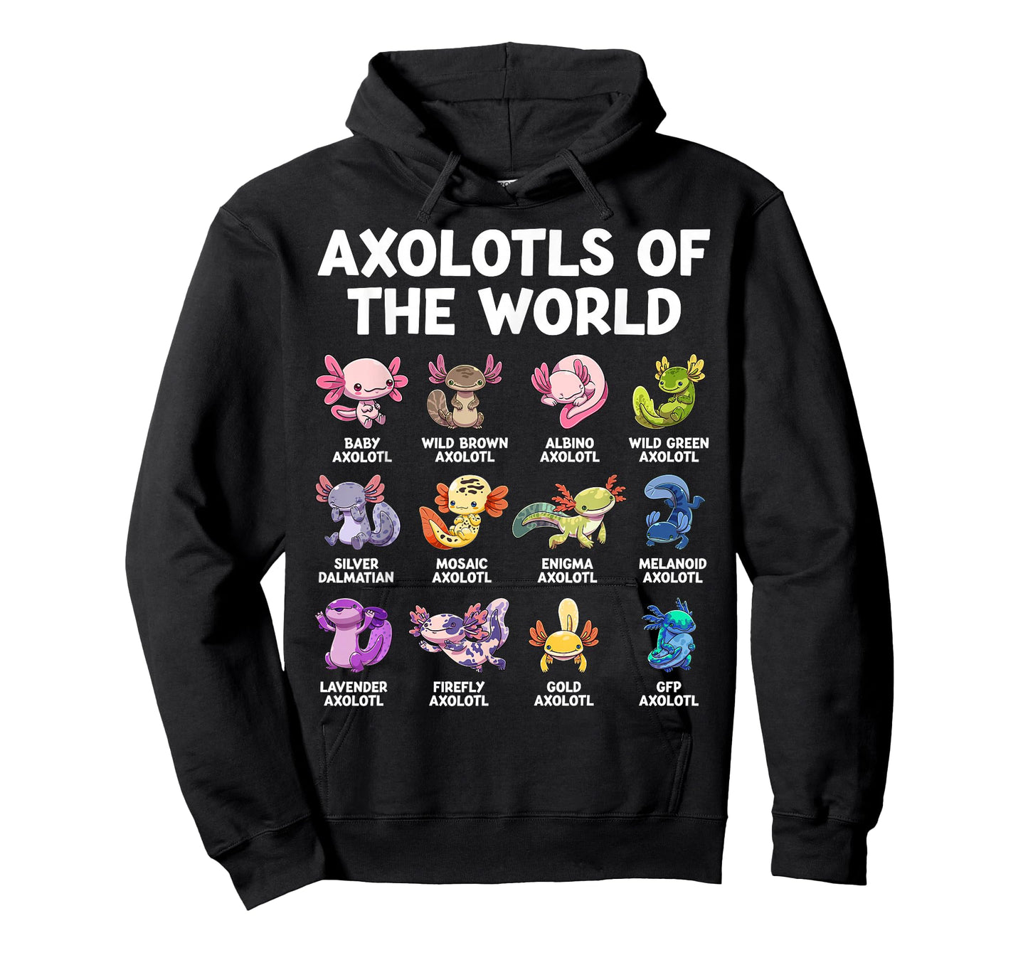 Axolotl Kawaii Axolotls of The World Funny Axolotl Animals T-Shirt