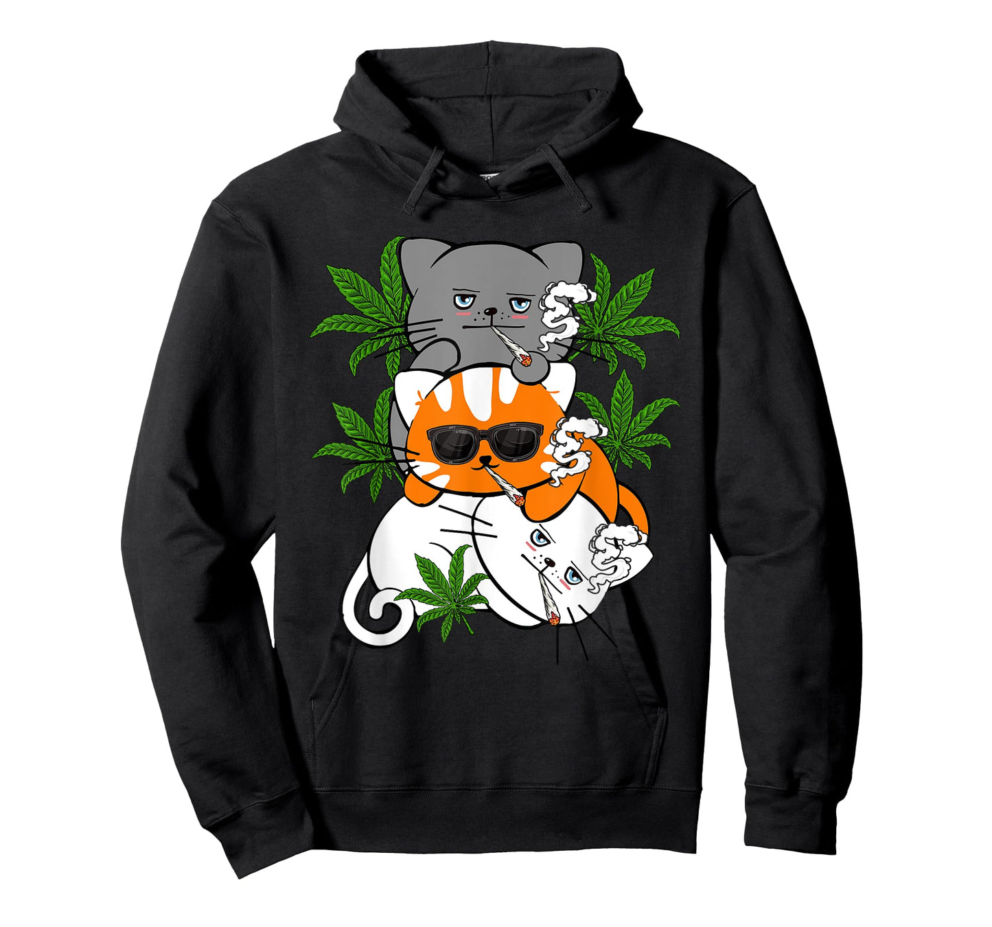 Funny Kawaii Cat Smoking Weed Marijuana Cannabis Kitten T-Shirt