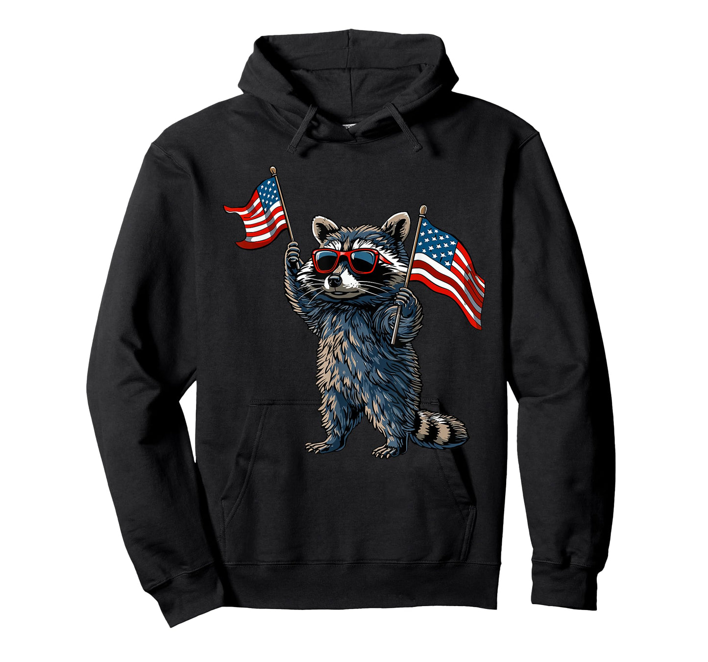 Raccoon Patriotic 4th Of July USA American Flag T-Shirt