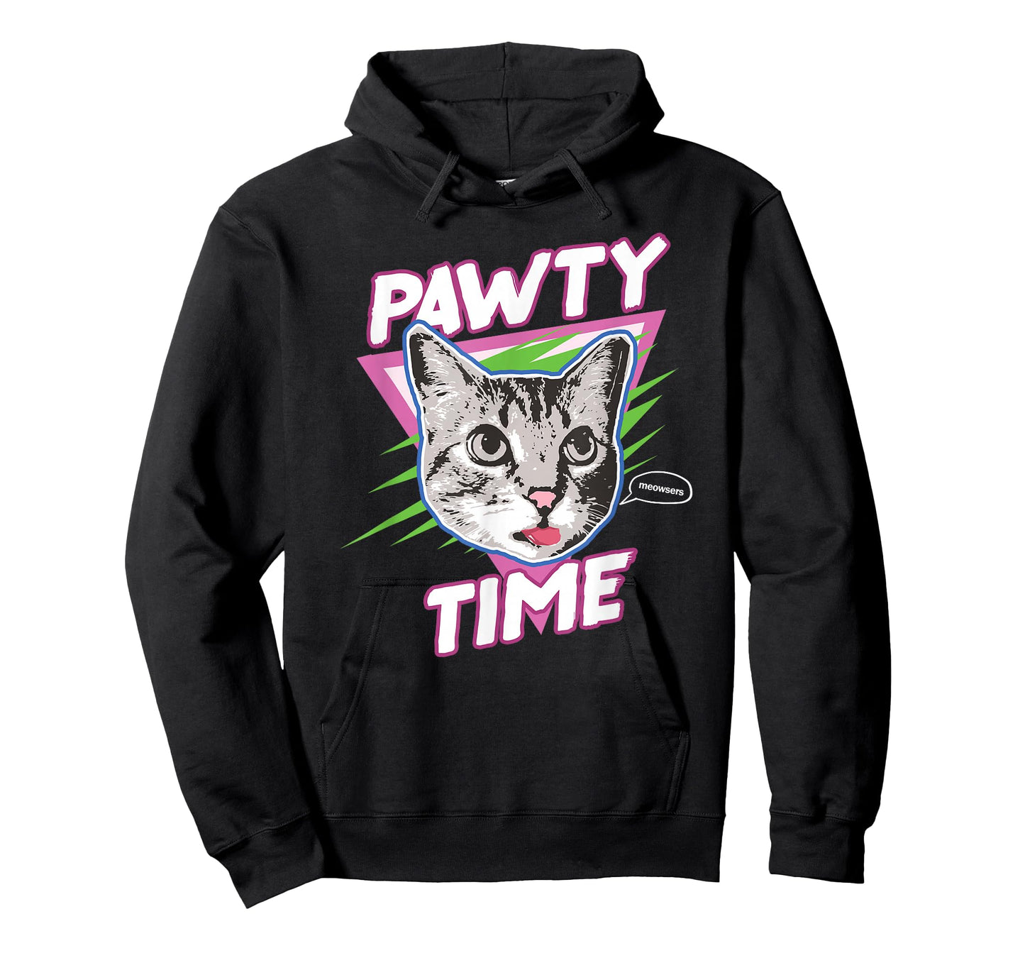 Funny Cat Pawty Time Party Animal Retro T-Shirt T-Shirt