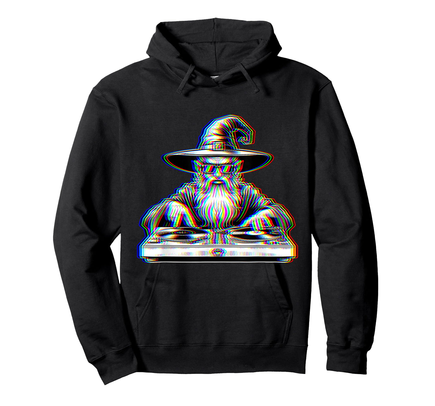 Trippy Wizard Dj Rave Festival Optical Illusion EDM Music T-Shirt