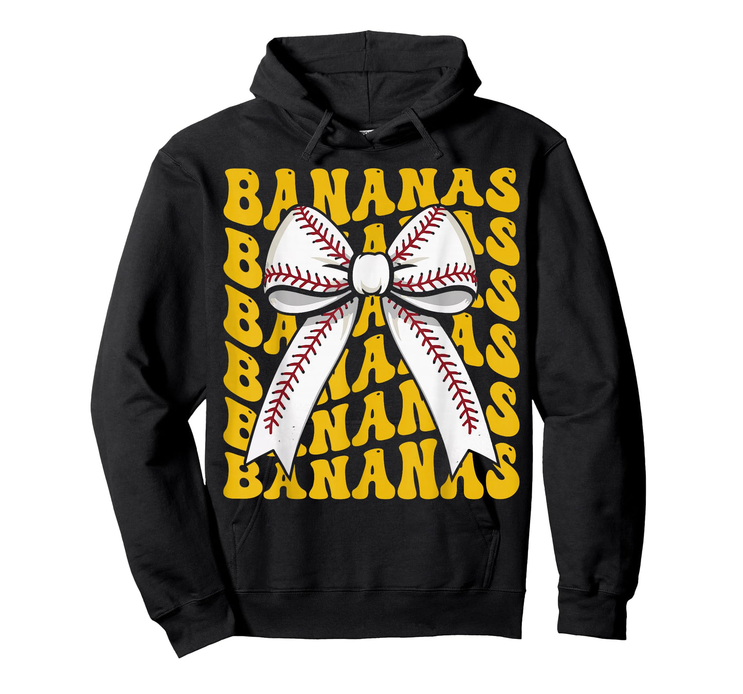 Retro Bananas Last Name Coquette Bow Women Kids Girls T-Shirt