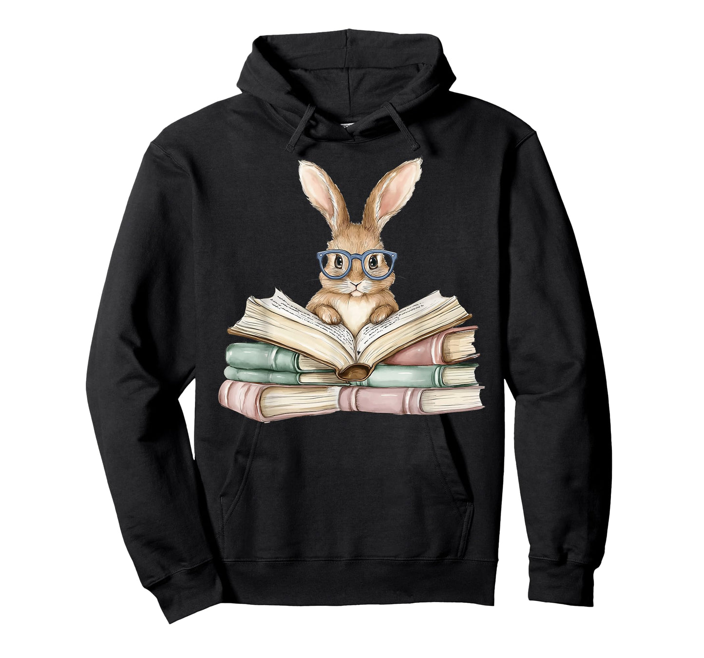 Cute Reading Bunny Glasses Books Bookworm Reader Teacher T-Shirt
