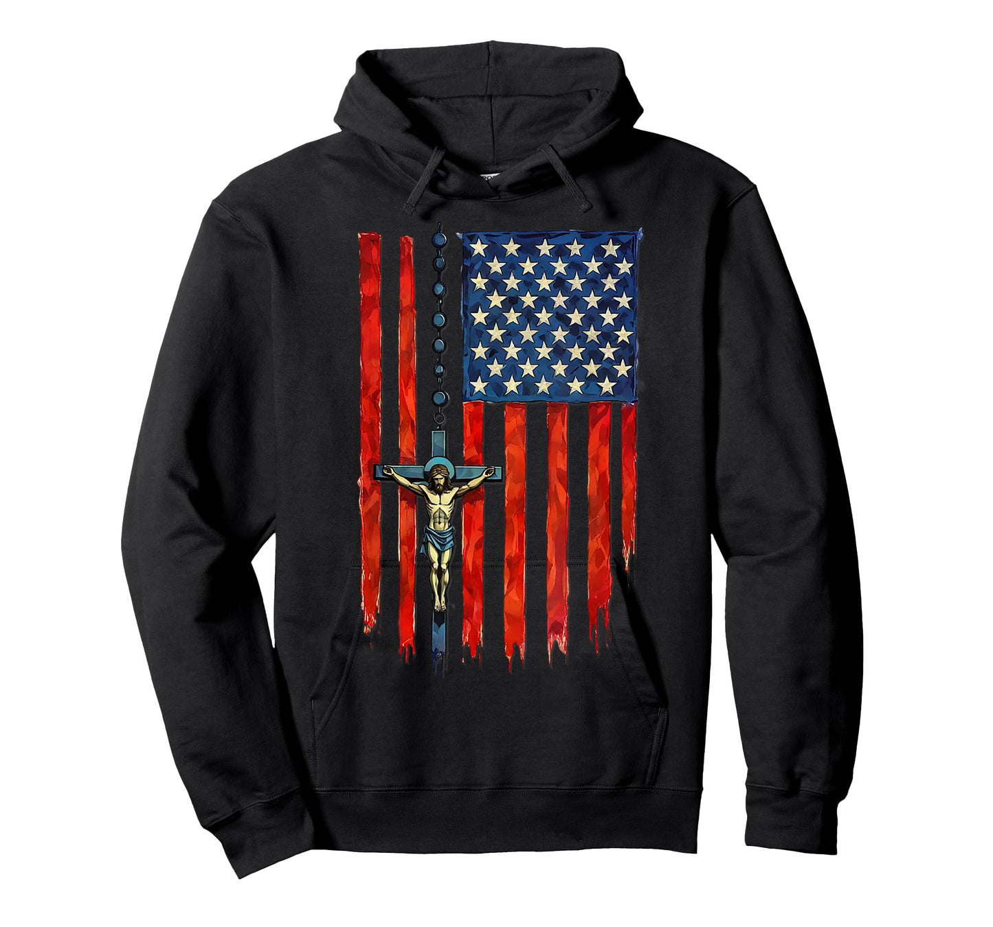 American Flag Rosary Catholic T-Shirt