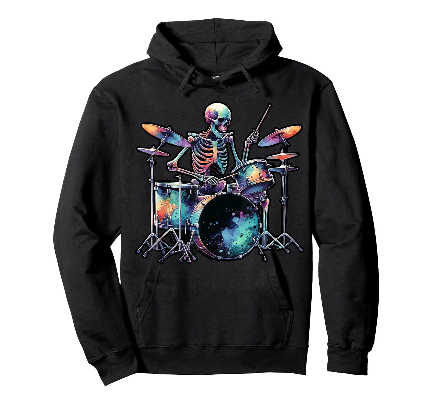 Skeleton Playing Drums Lover For Drummers T-Shirt