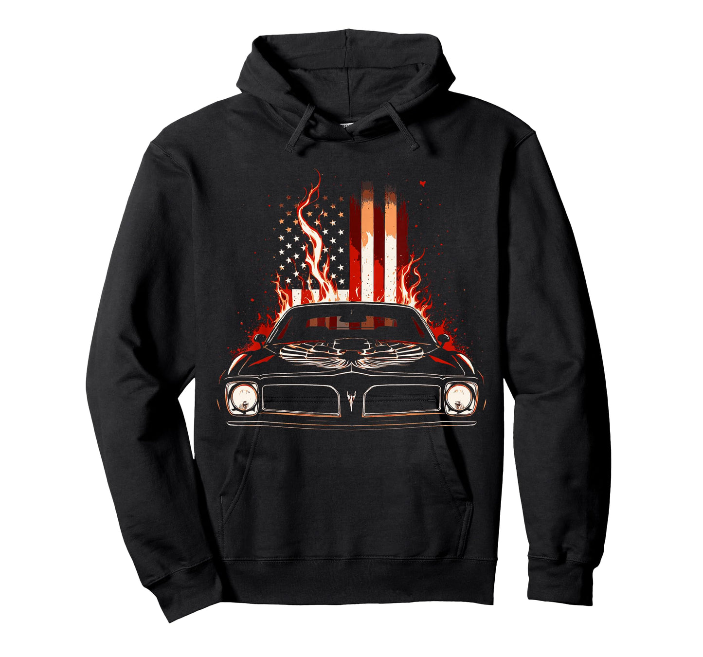 Flaming Patriotic Flag Trans Am Muscle Car 1970's Trans Am T-Shirt