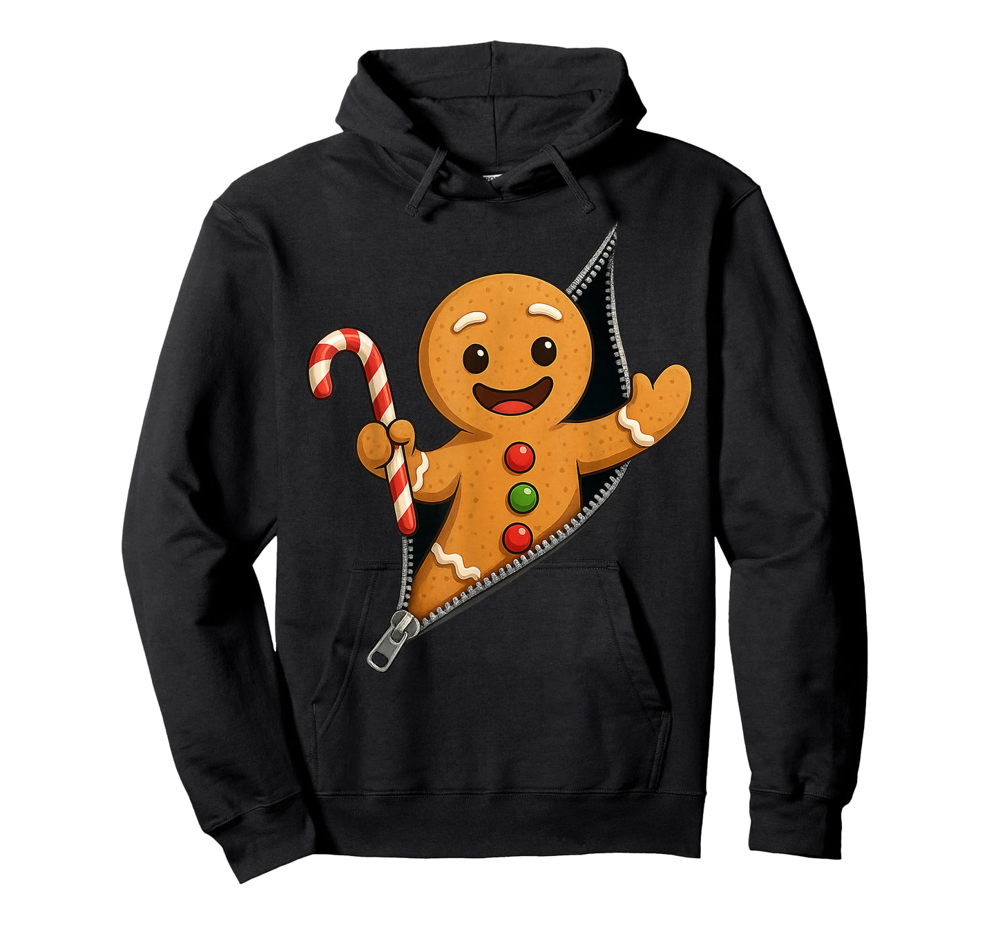Christmas Gingerbread Man Cookie Candy Cane Xmas Pajamas T-Shirt