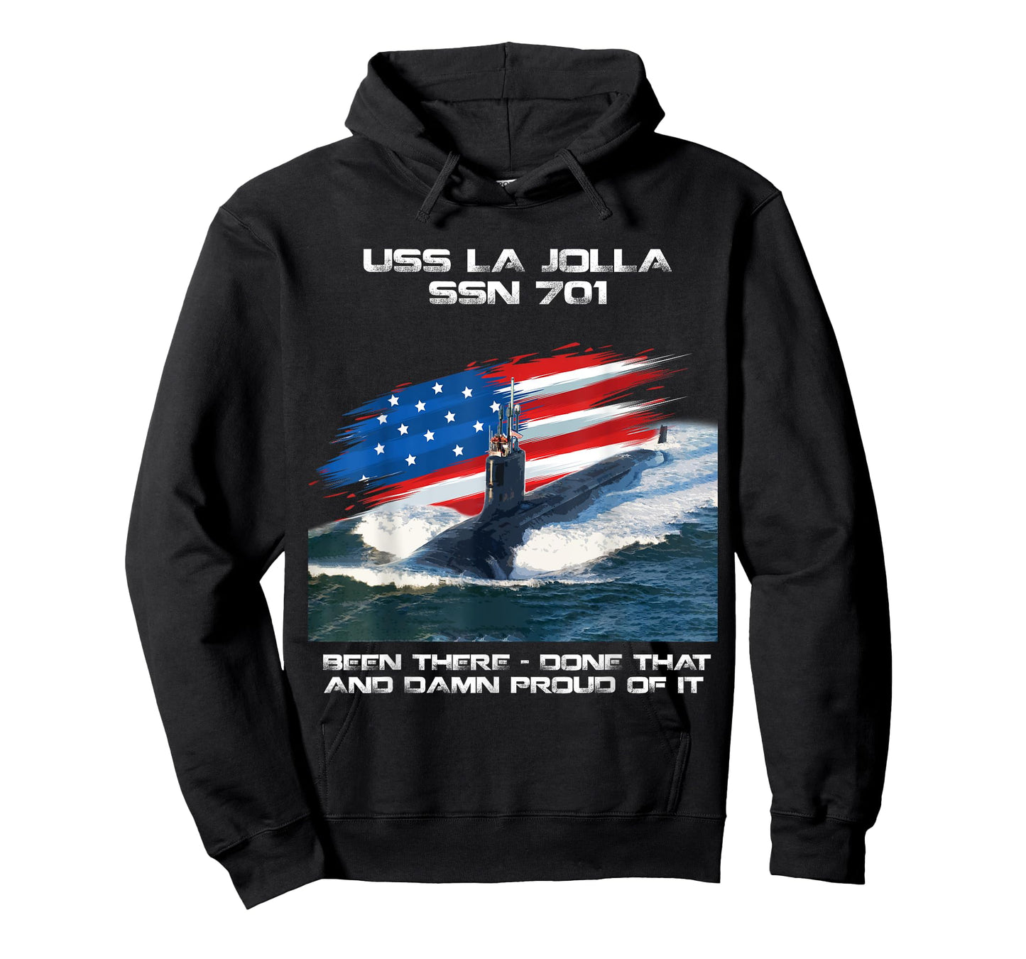 USS La Jolla SSN-701 American Flag Submarine Veteran Xmas T-Shirt for Women Men