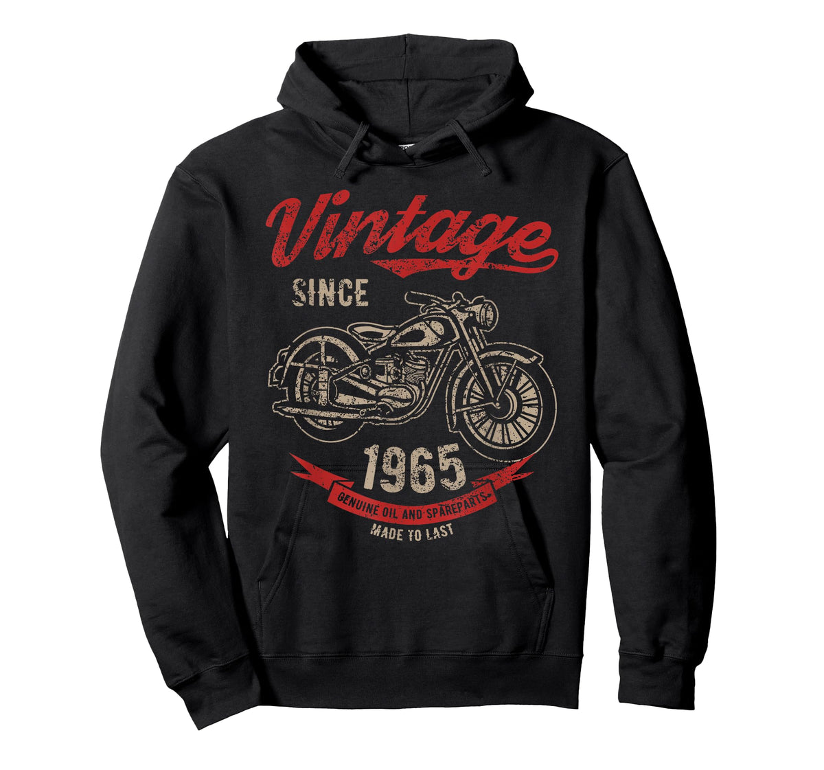 Vintage Since 1965 Birthday Gift Motorcycle Bike T-Shirt