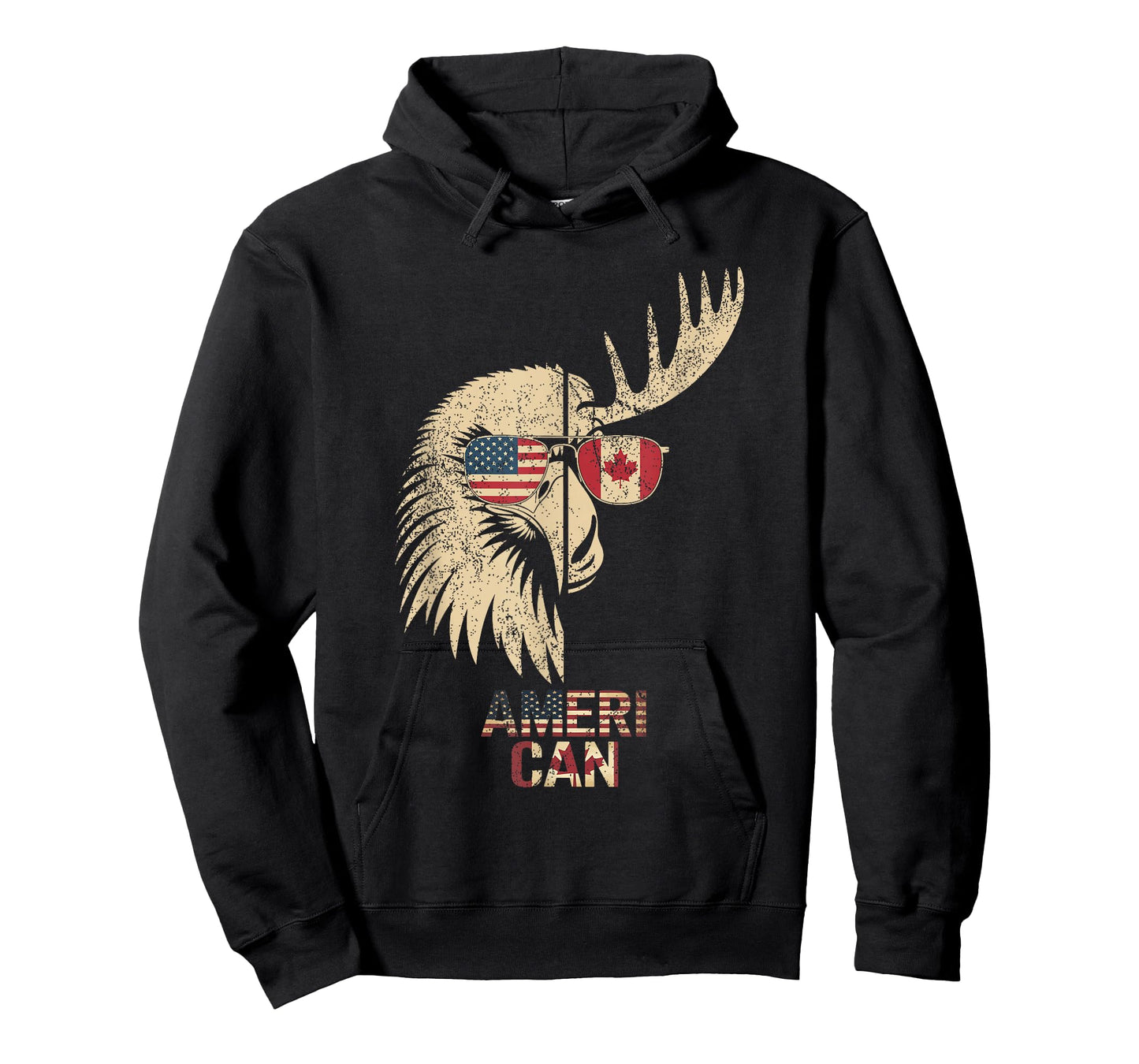 Ameri Can USEH Canadian American USA Flag Canada 4th of July T-Shirt