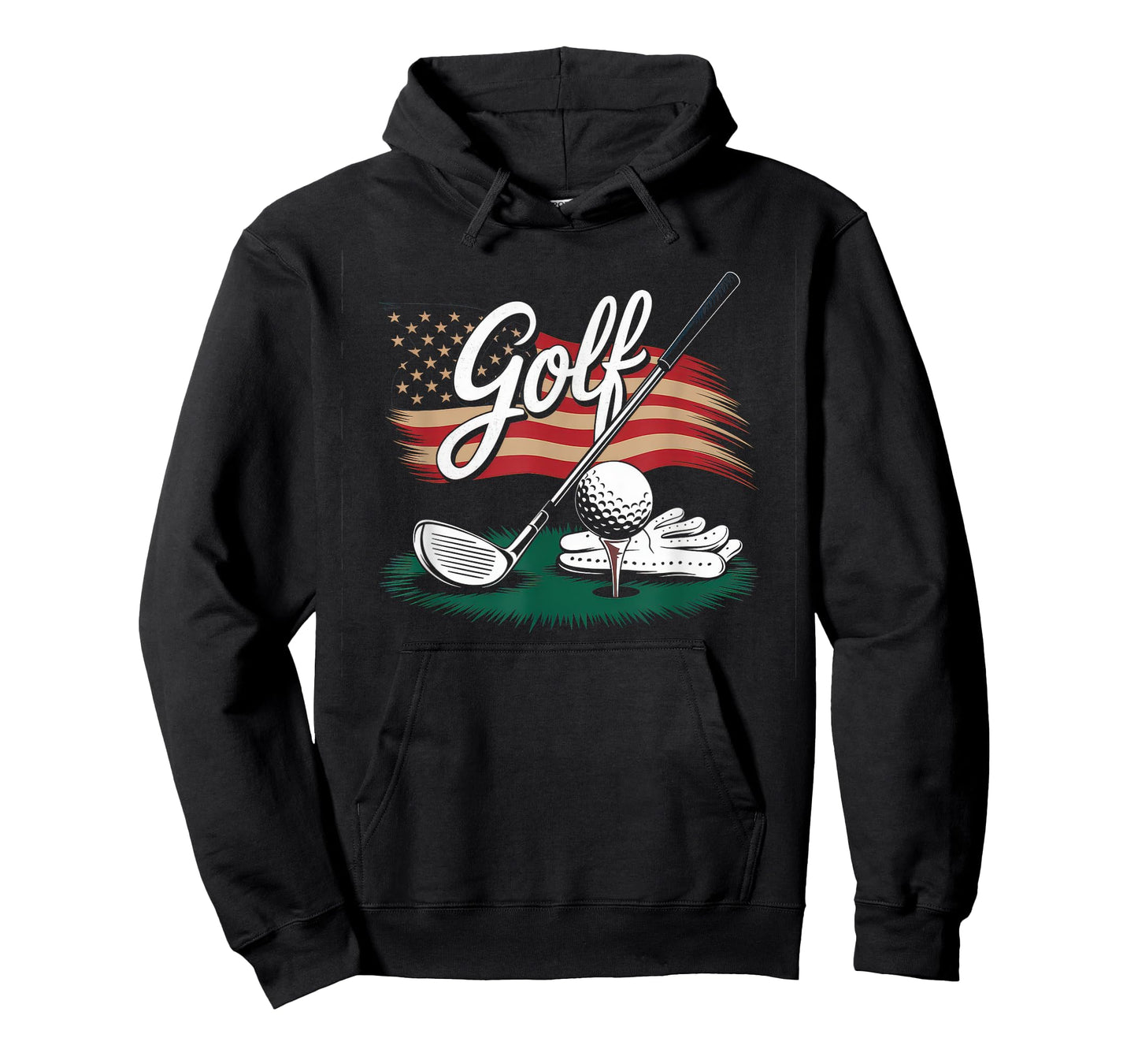 American Flag Golf Tshirt Men Women Golf Club Golfer Golfing T-Shirt
