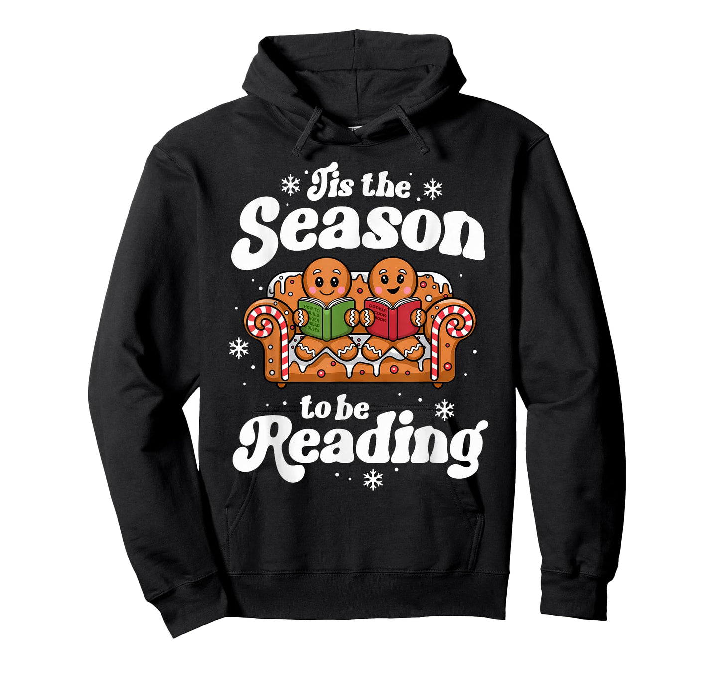Christmas Book Lover Gingerbread Library Reading Bookaholic T-Shirt