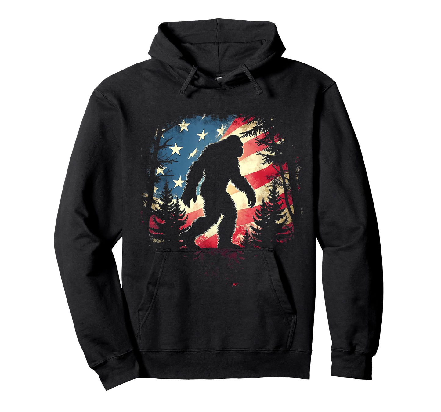 Bigfoot American Flag T-Shirt