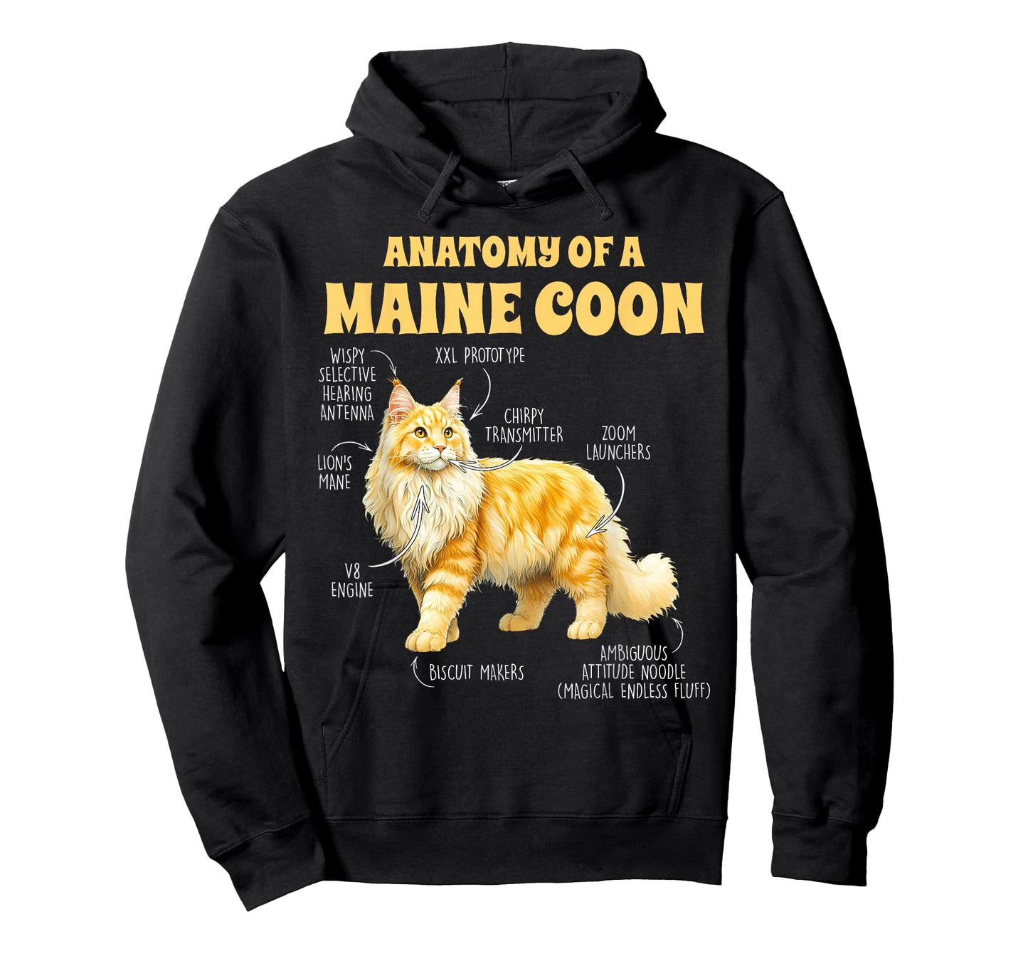 Maine Coon Lover Cat Mom Cat Mama Anatomy Of A Maine Coon T-Shirt
