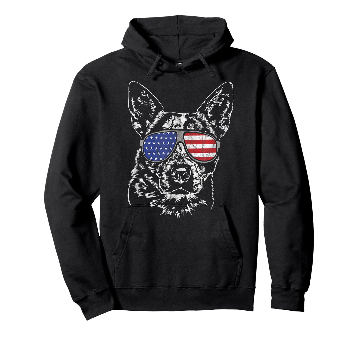 Funny Proud Cattle Dog Heeler American Flag T-Shirt tee Gift T-Shirt