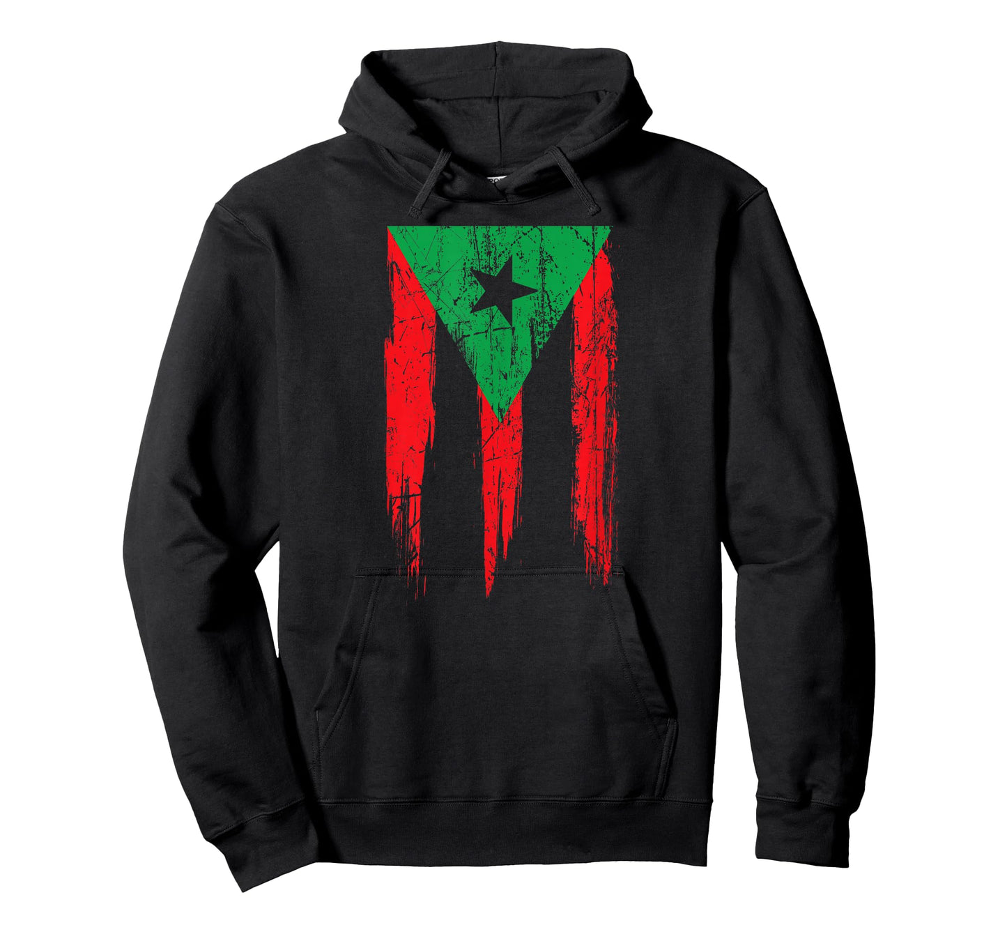 Distressed Afro Latino Flag Afro Boricua Puerto Rico African T-Shirt