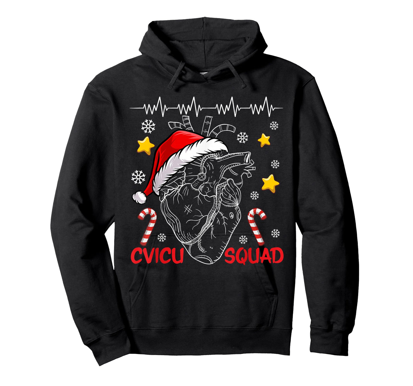 Anatomical Heart CVICU Squad Cardiac Nurse Life Christmas T-Shirt