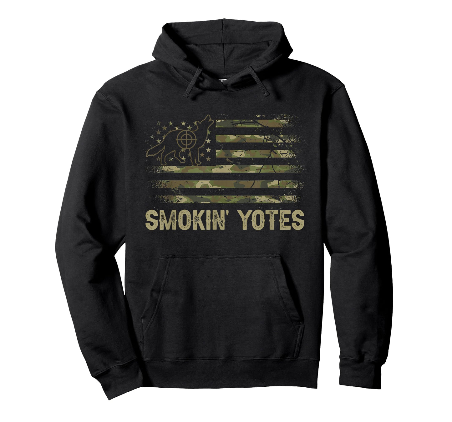 Coyote Hunting Patriotic American Flag Yote Hunter Coyote T-Shirt