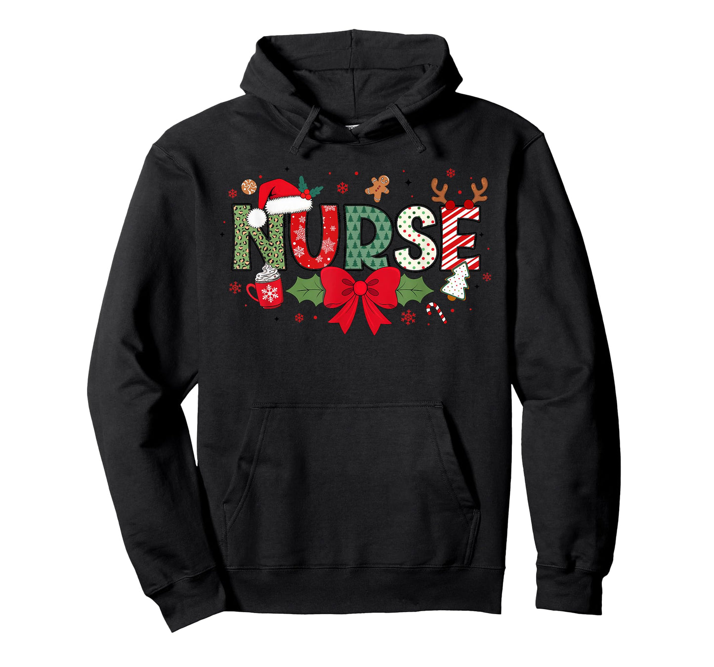 Christmas Nurse Coquette Bow Nurse Claus Christmas Tree Cake T-Shirt