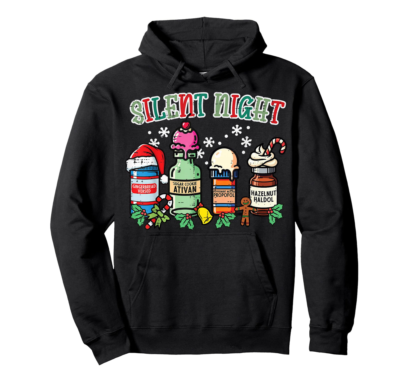 Christmas Nurse Silent Night Propofol Xmas Scrub Top Women T-Shirt