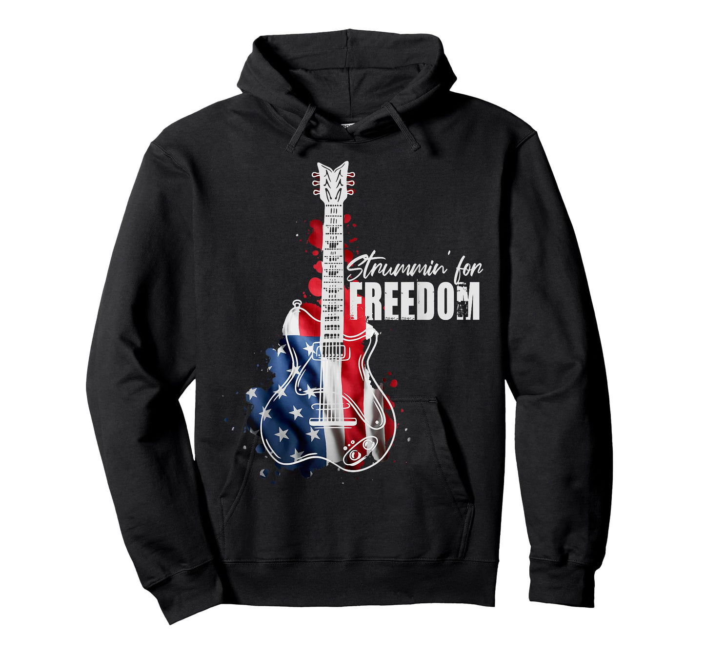 Patriotic Guitar American Flag 4th Of July Guitarist T-Shirt