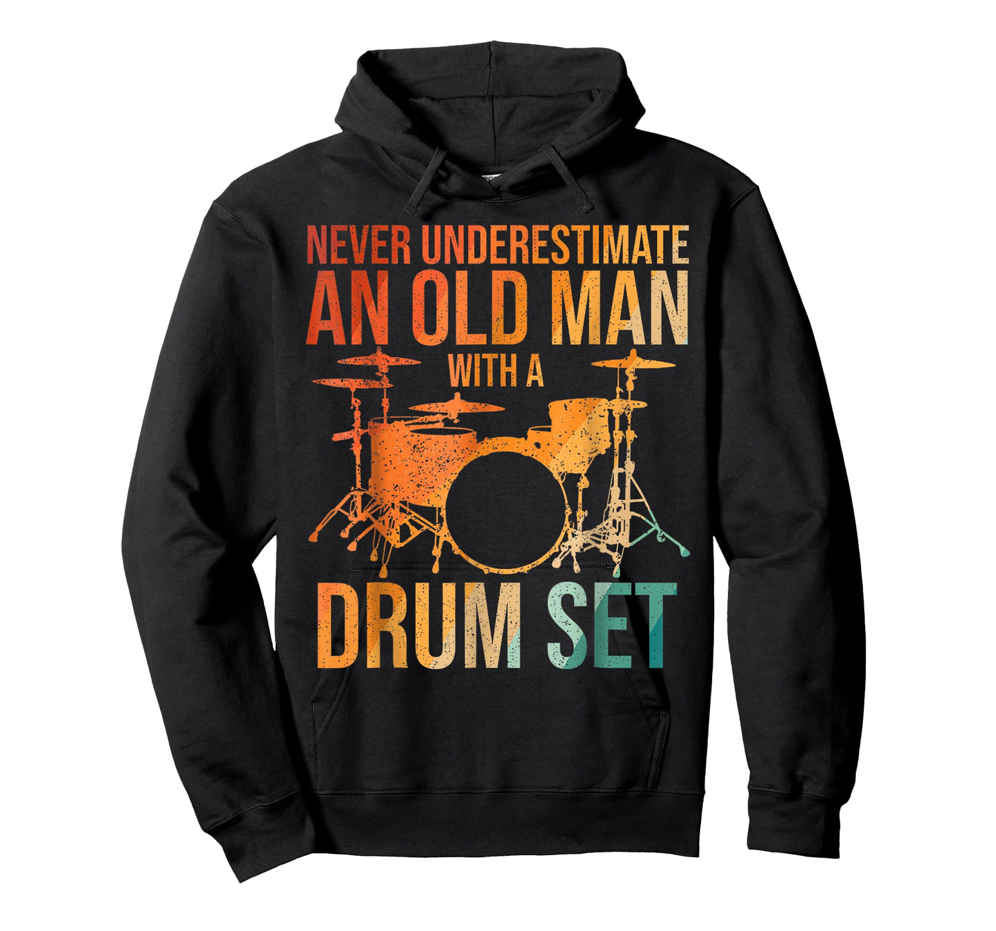 Funny Drummer Never Underestimate An Old Man With A Drum Set T-Shirt