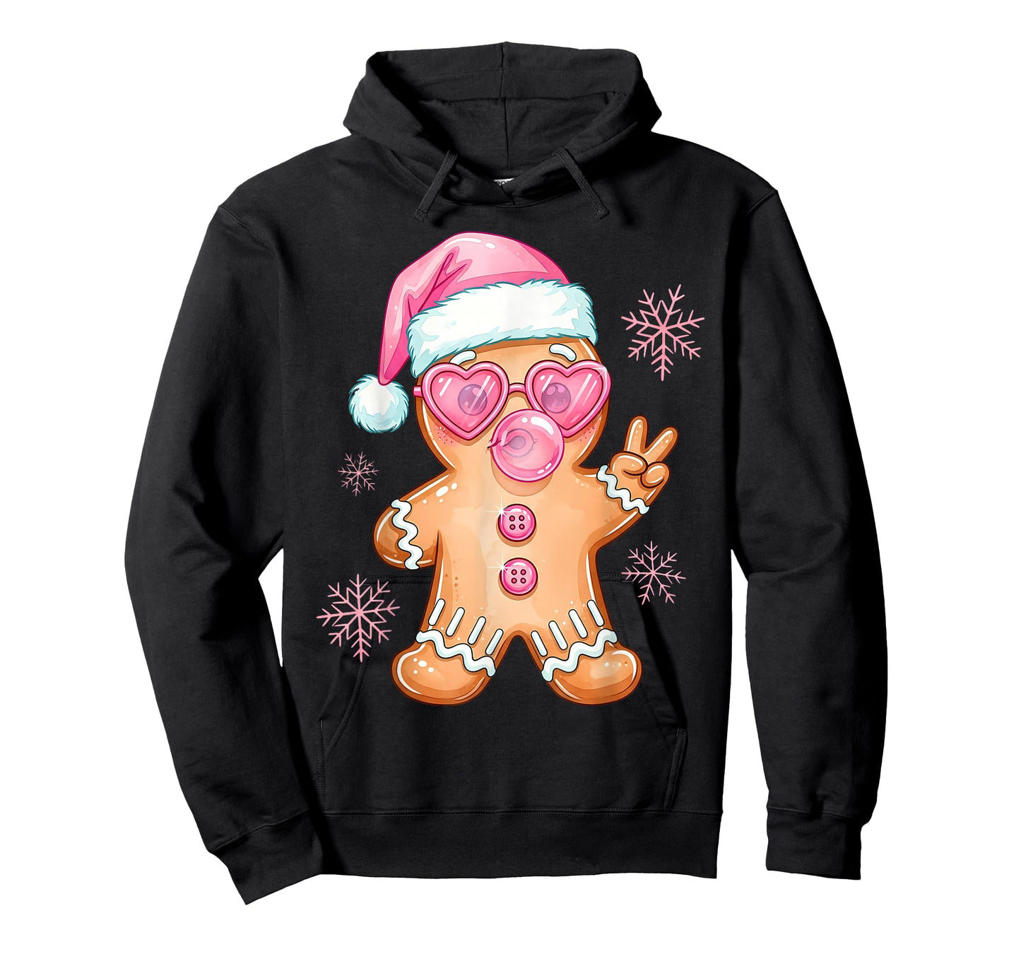 Cool Gingerbread Girl Christmas Bubblegum T-Shirt