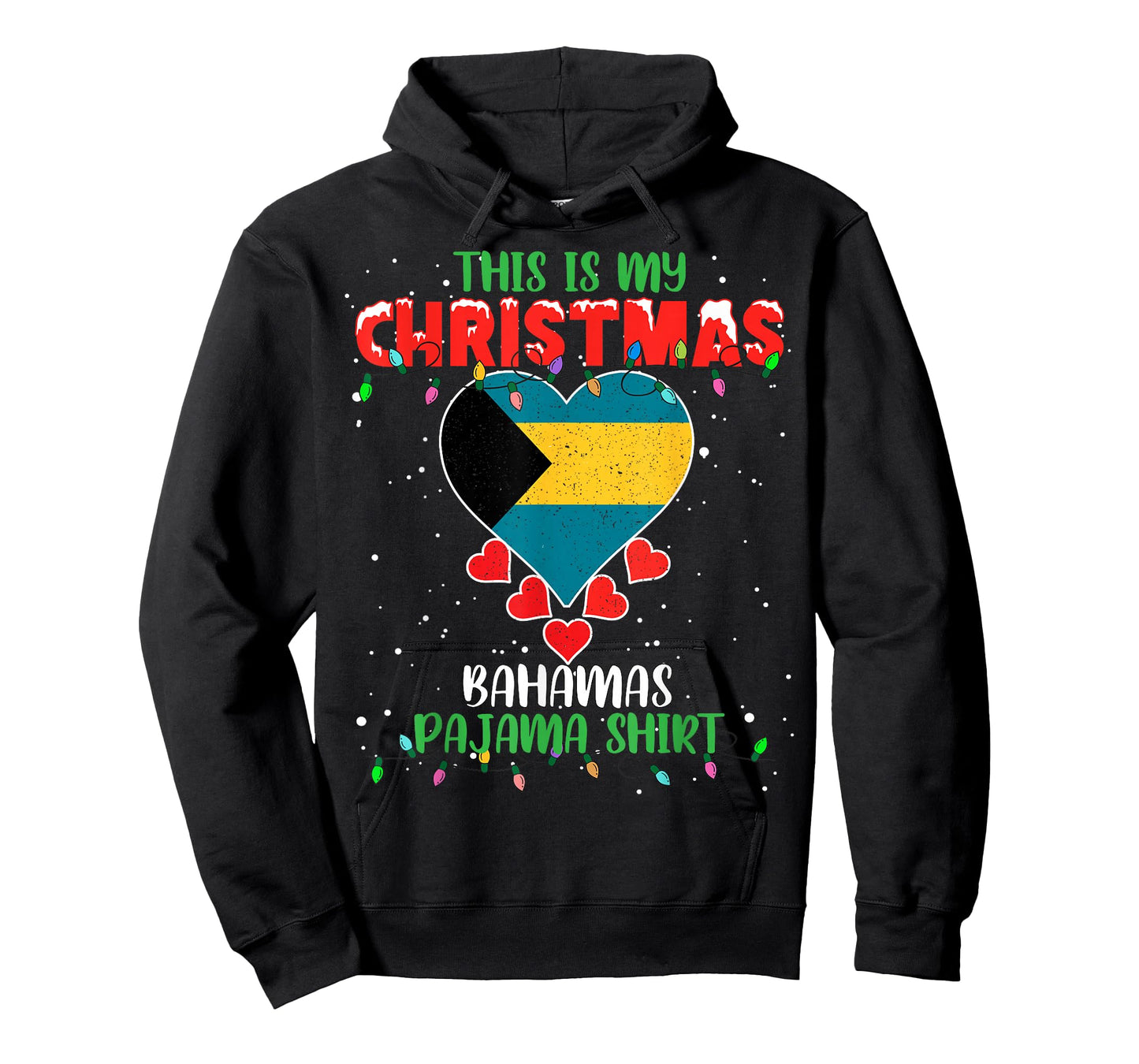 This Is My Christmas Lights Love Bahamas Flag Pajama T-Shirt