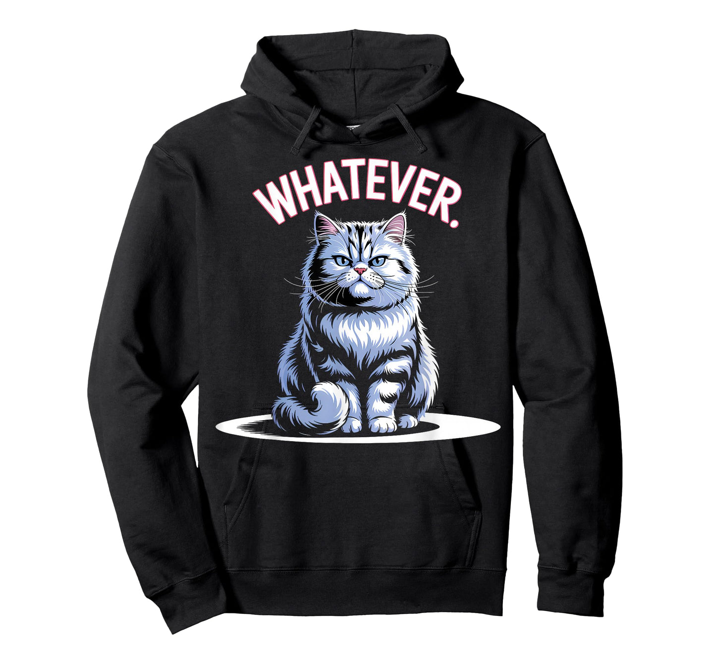 Whatever Cat Funny Sarcastic Rude Black Men Women Kids T-Shirt