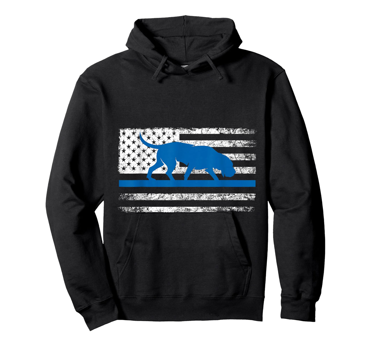 Bloodhound K9 Police Officer USA Flag Thin Blue Line Gift T-Shirt