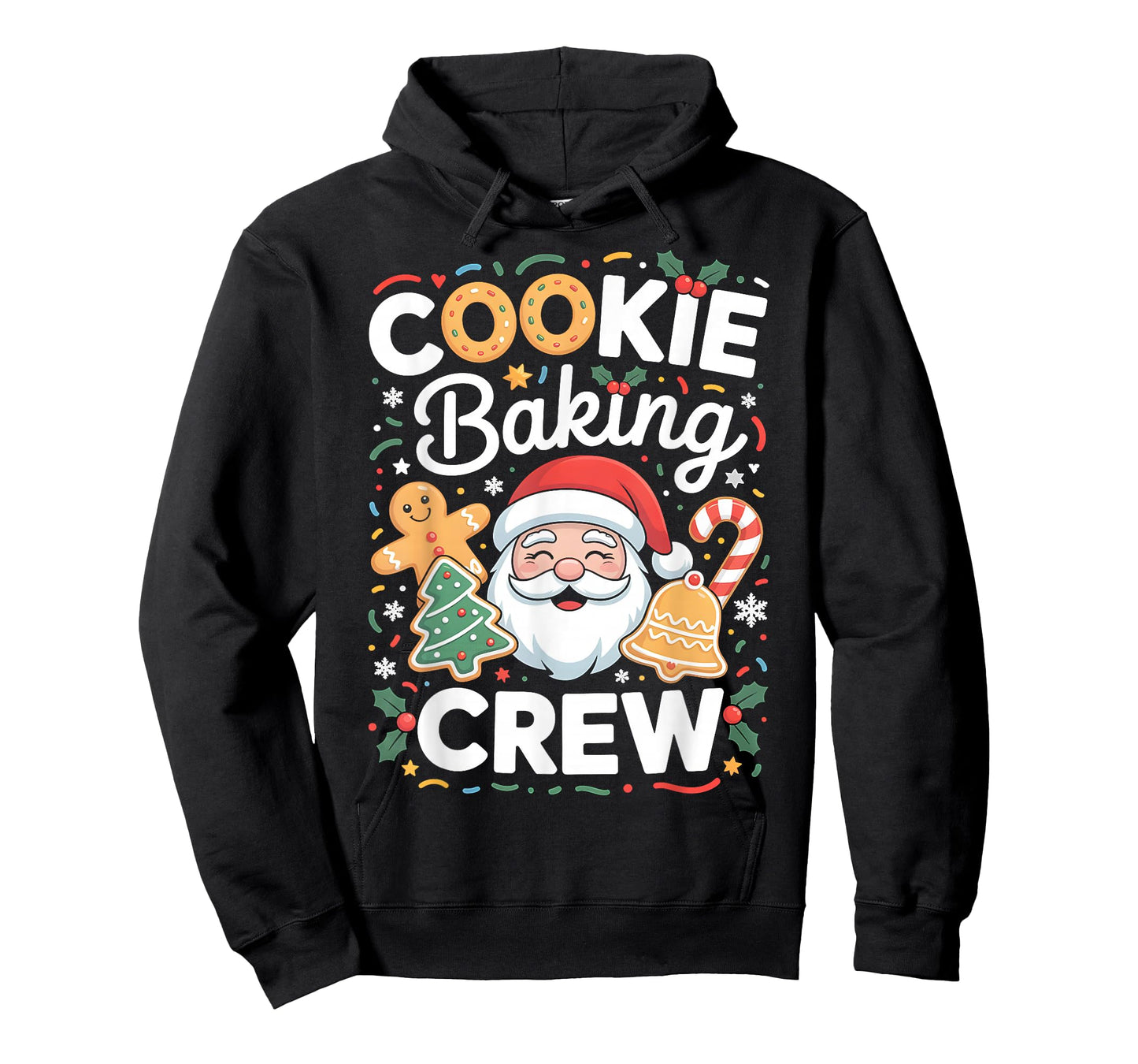 Cookie Baking Crew Funny Christmas Santa Gingerbread Tee T-Shirt