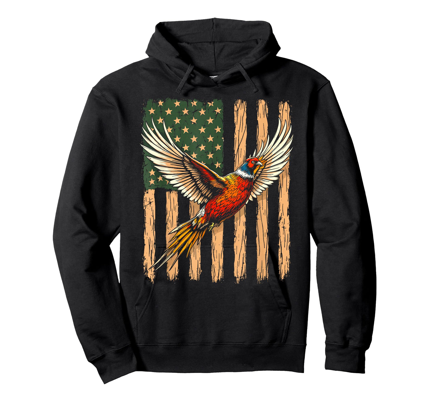 American Flag Pheasant Birds Hunting Pheasant Hunter Dad T-Shirt