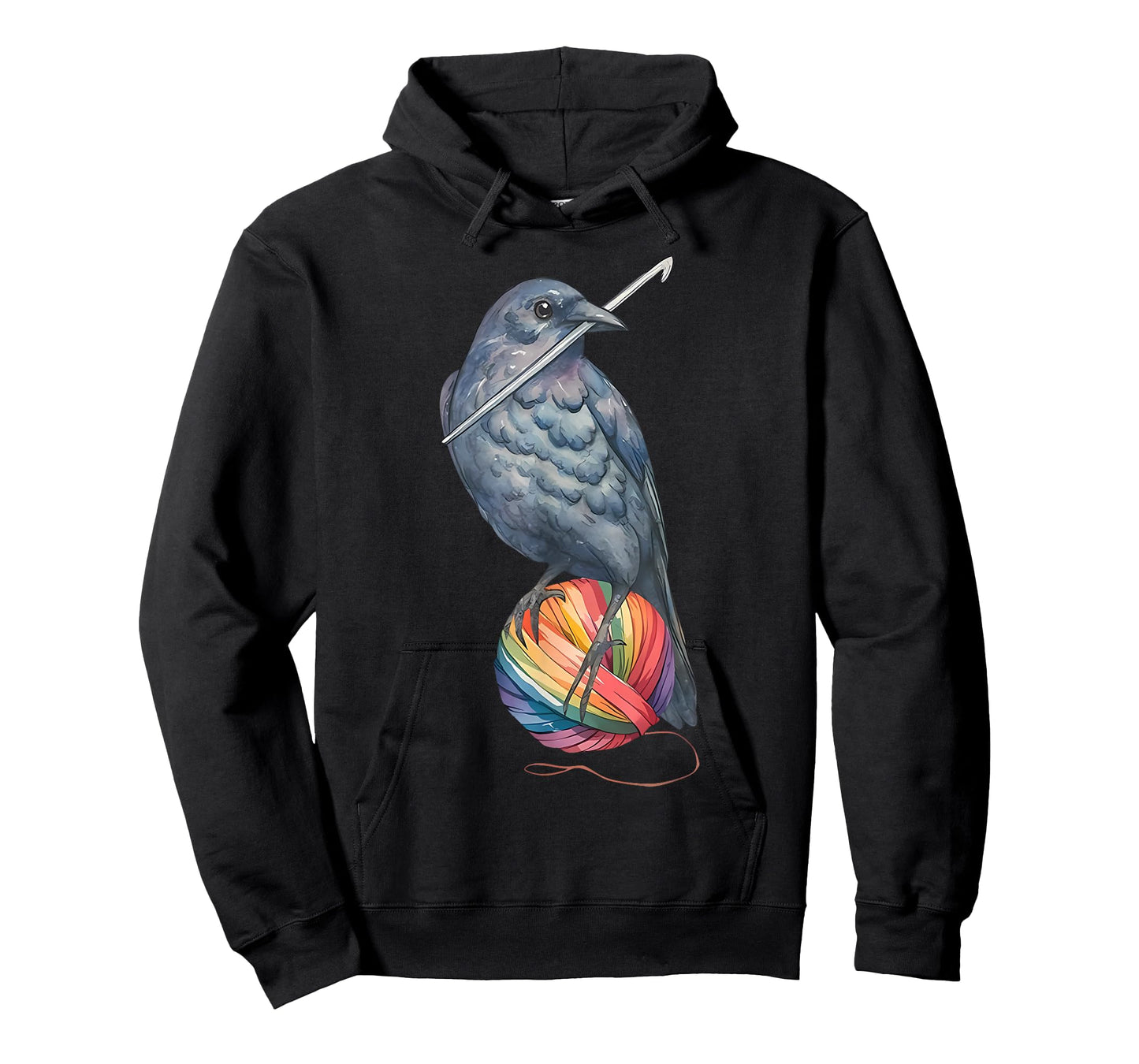 Crochet Crow Yam Crocheter Knitting Crocheting Lovers T-Shirt