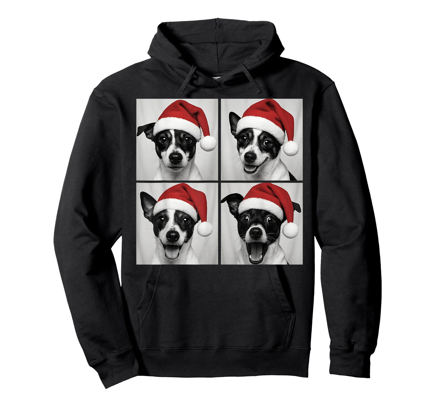 Funny Christmas Rat Terrier Santa Dog Lover Photo Booth T-Shirt