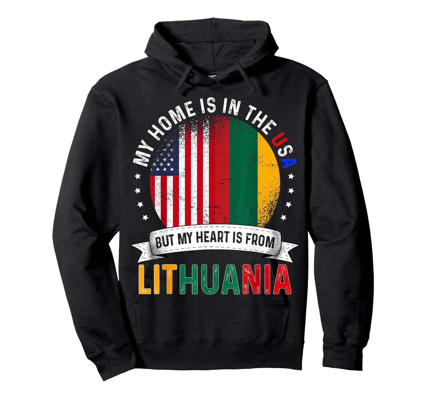 Lithuanian American Patriot Heart is from Lithuania Flag T-Shirt