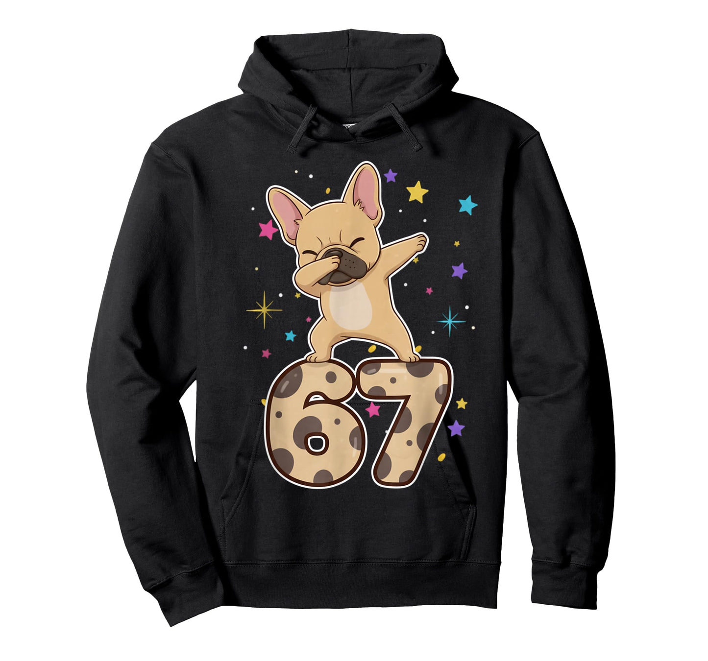 Dabbing 67 French Bulldog 67 Dog Funny Six Seven Meme Cute T-Shirt