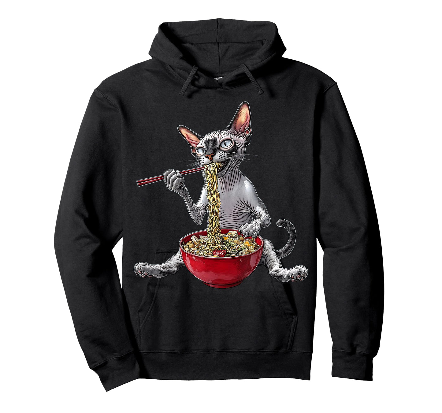 Sphynx Cat Japanese Noodles T-Shirt