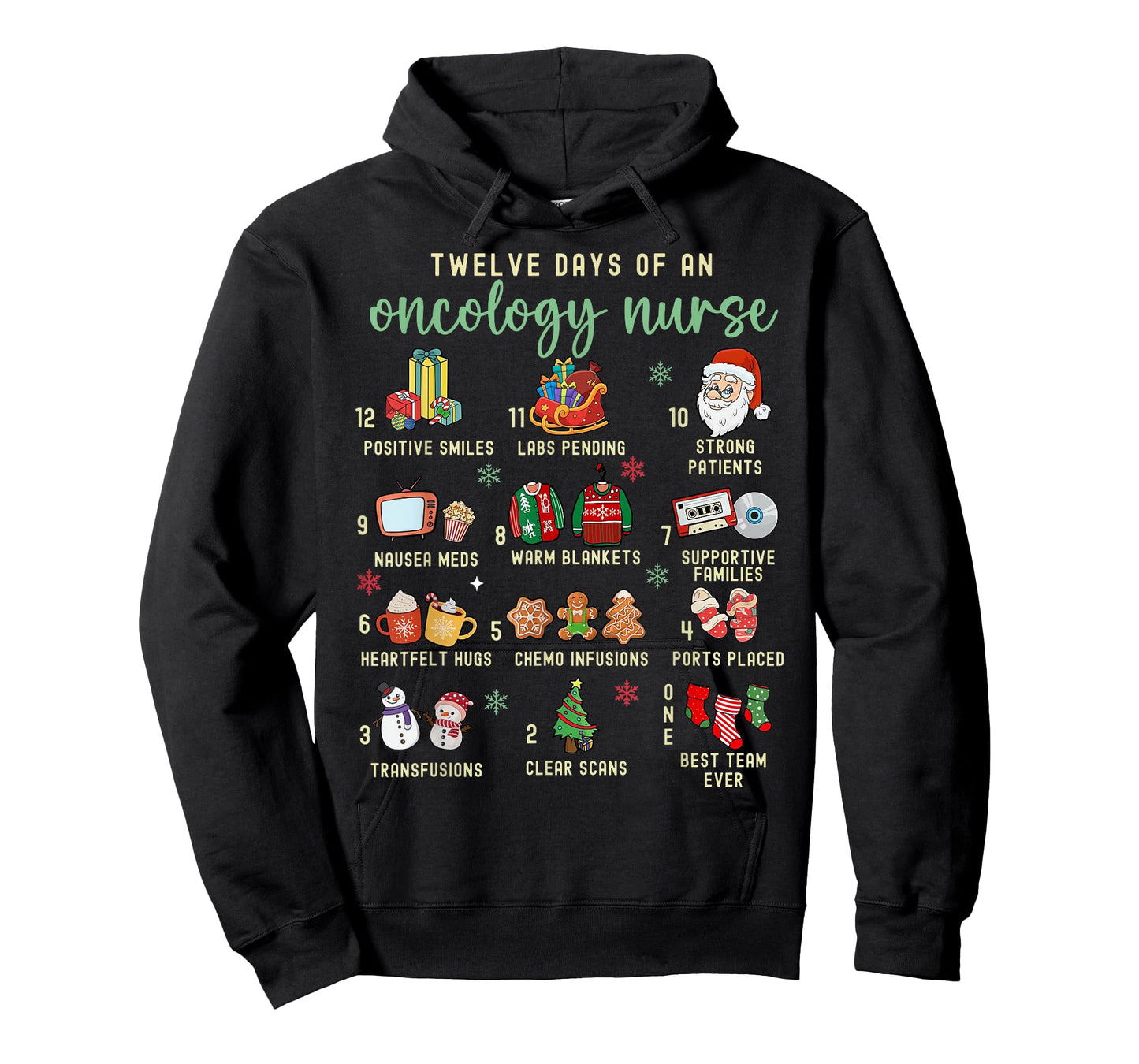 Christmas Oncology Rn Nurse 12 Days Of An Oncology Nurse T-Shirt