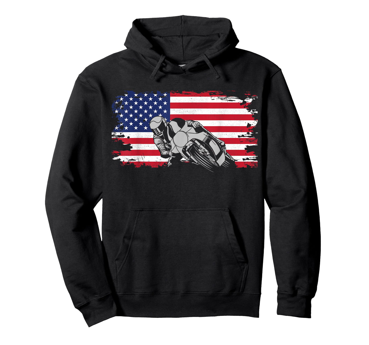 American Flag Motorcycle T-Shirt