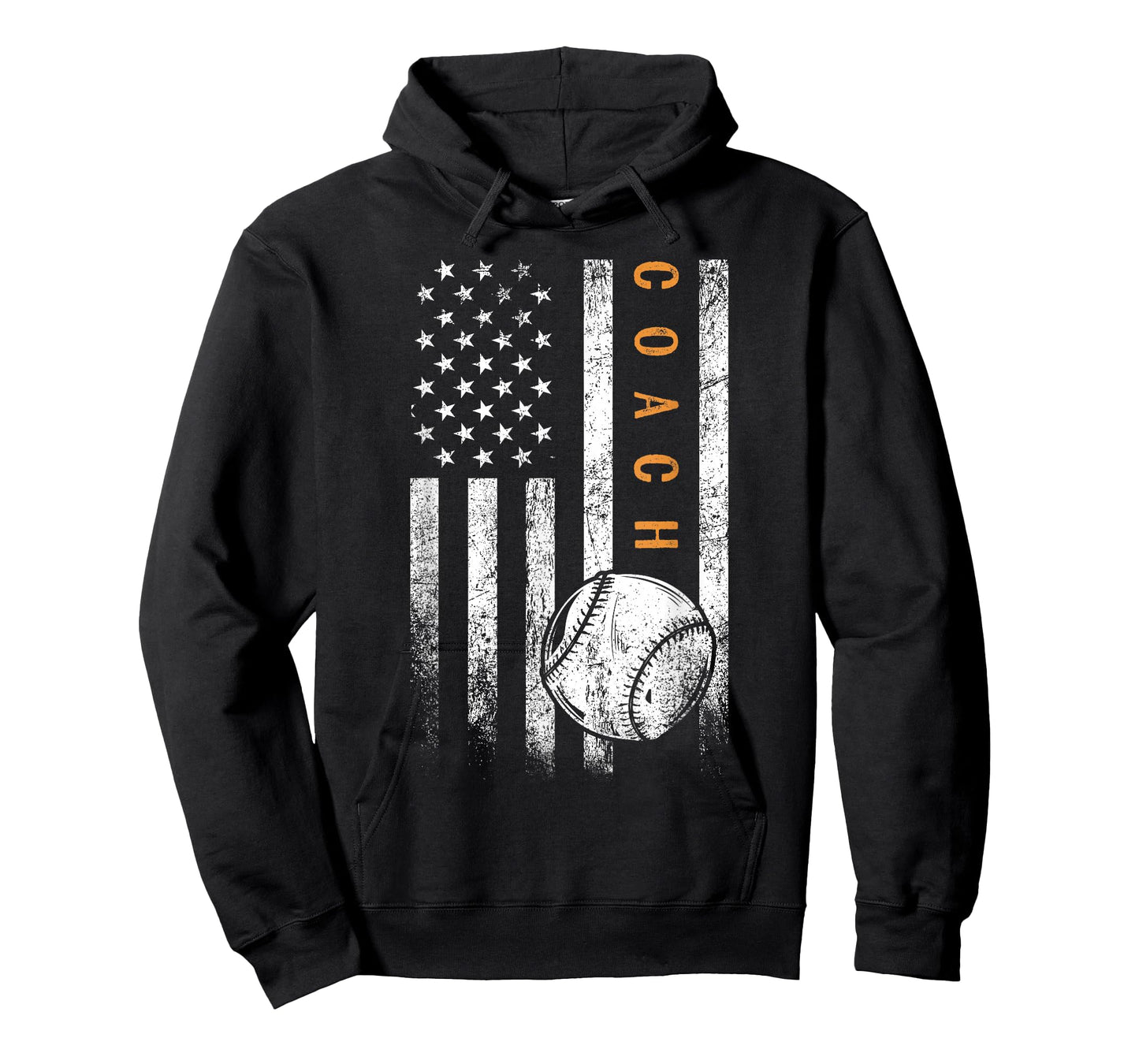 Baseball Coach American Flag Baseball Trainer Coaching T-Shirt