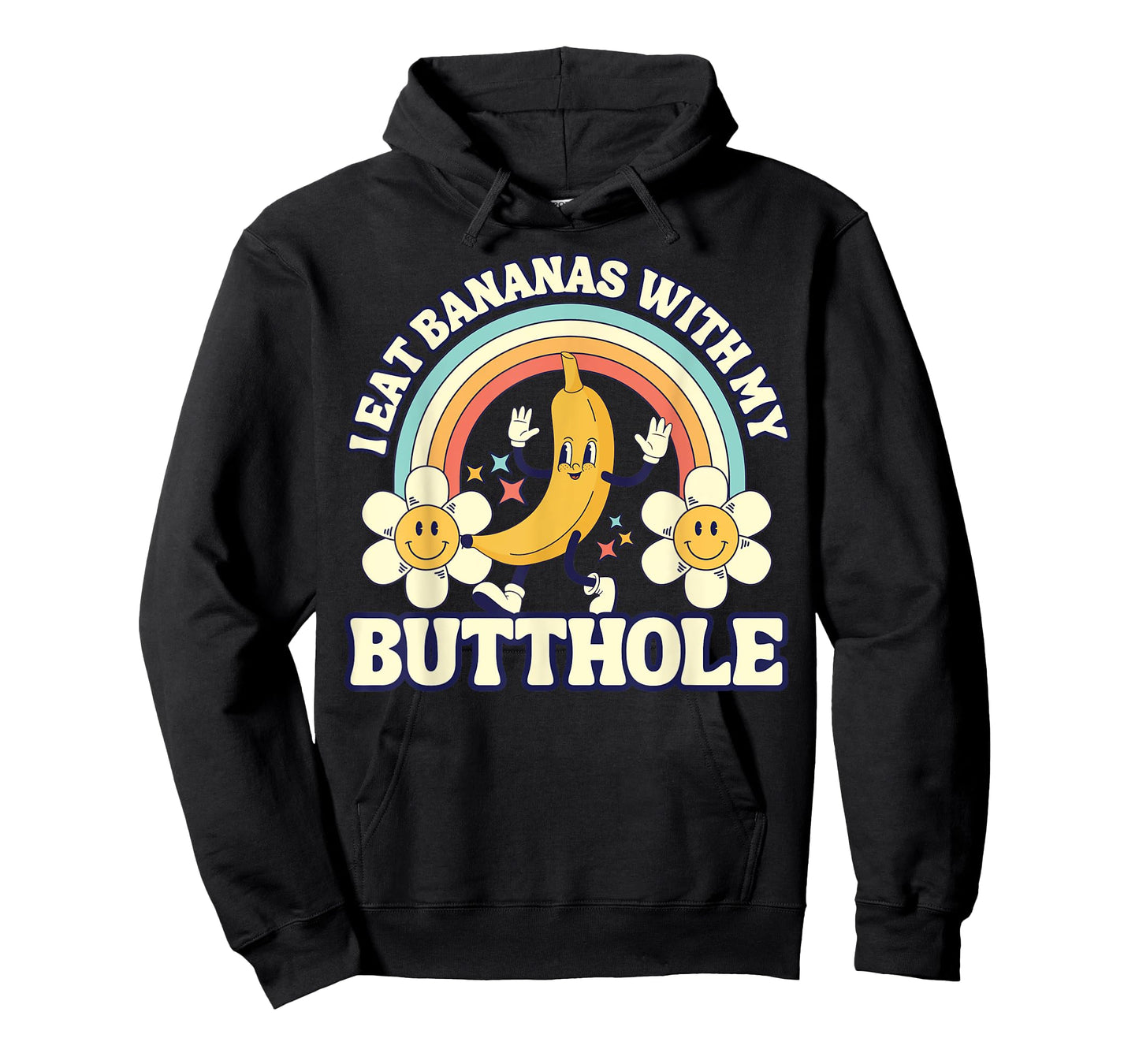 Funny Vintage I Eat Bananas With My Butthole Gag T-Shirt