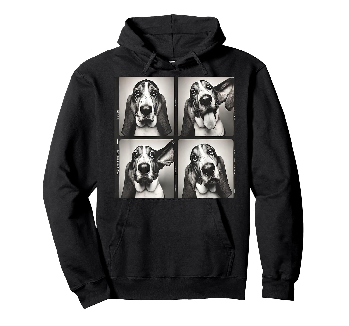 Retro Dog Basset Hound Photobooth Selfie Photostrip Dog Mom T-Shirt