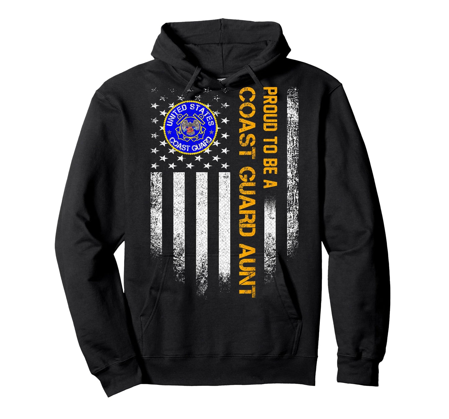 Vintage USA Flag Proud To Be A US Coast Guard Veteran Aunt T-Shirt
