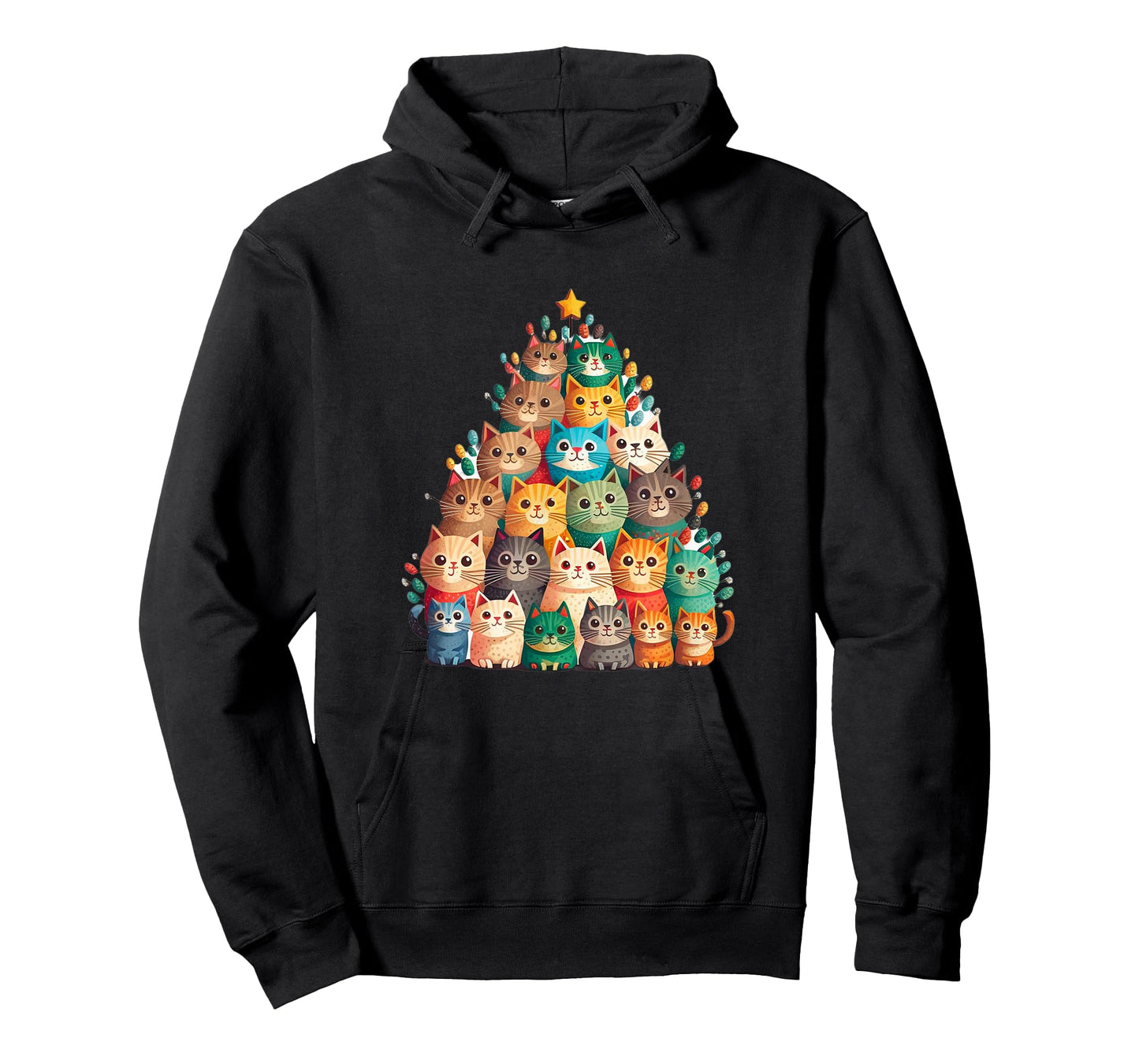 Cat Christmas Tree Funny Cats, Cute Kittens Christmas Tree T-Shirt