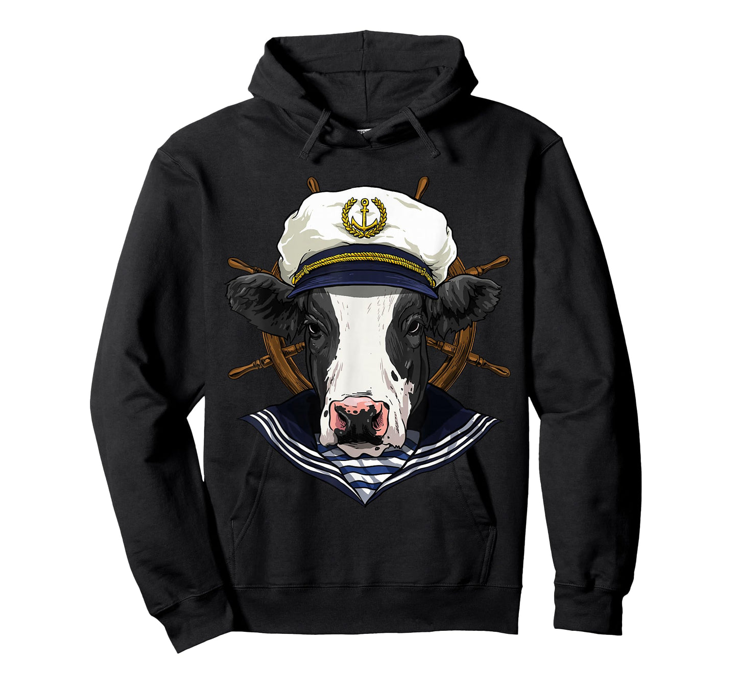 Cow Sailor Boat Captain Farmer Cow Farm Animal T-Shirt